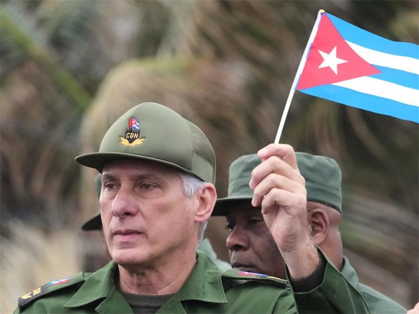 Kubanischer Präsident Miguel Diaz-Canel spricht auf Kundgebung gegen Tötung kubanischer Offiziere bei US-Operation in Venezuela, 2026
