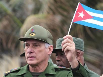 Kubanischer Präsident Miguel Diaz-Canel spricht auf Kundgebung gegen Tötung kubanischer Offiziere bei US-Operation in Venezuela, 2026