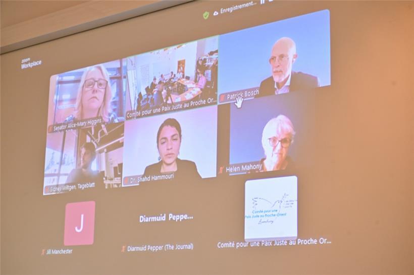 … während weitere Gäste per Liveschalte zugeschaltet waren.
