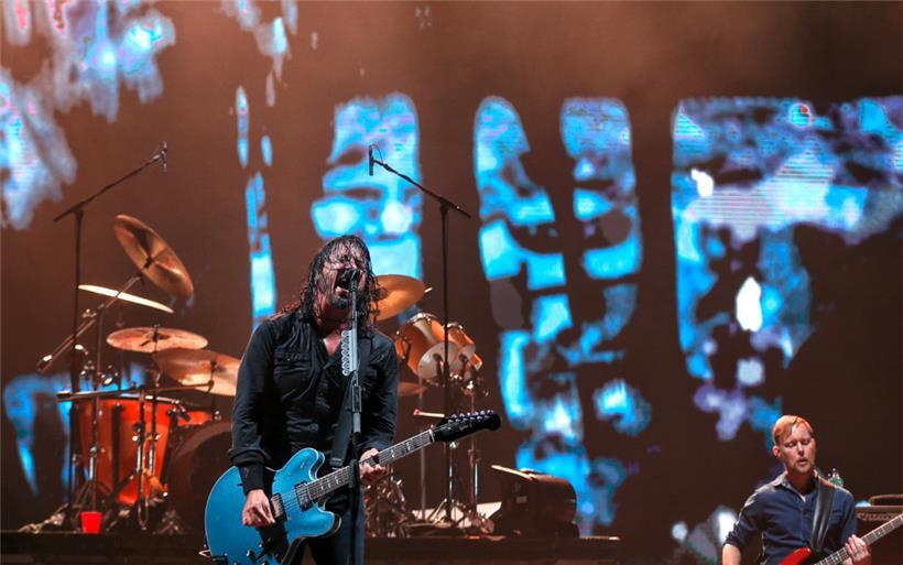 01.10.2019, Kolumbien, Bogota: Die Band Foo Fighters mit Frontmann Dave Grohl tritt in Bogota auf
