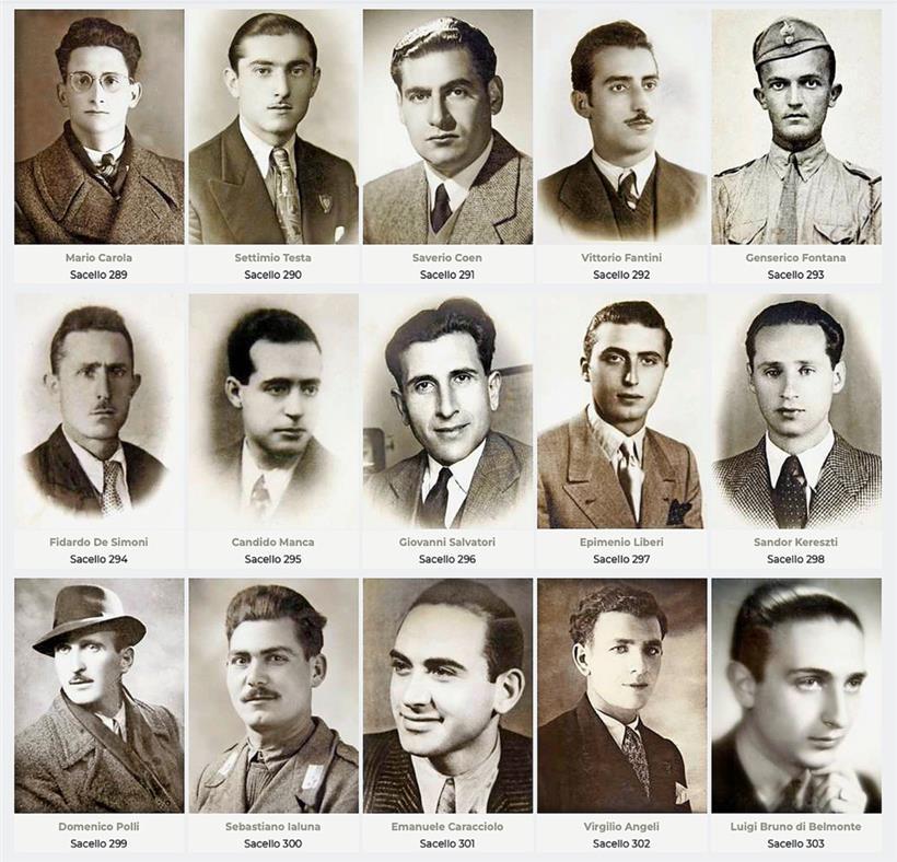 15 des 335 victimes du massacre des Fosse Ardeatine, dont Domenico Polli, né en 1908 à Esch-sur-Alzette: antifascistes (communistes, socialistes, démocrates chrétiens, membres du parti de l’action, du Front militaire clandestin) et juifs persécutés pour motifs raciaux; militaires, ouvriers, paysans, commerçants, entrepreneurs, employés, pharmaciens, journalistes, cinéastes
