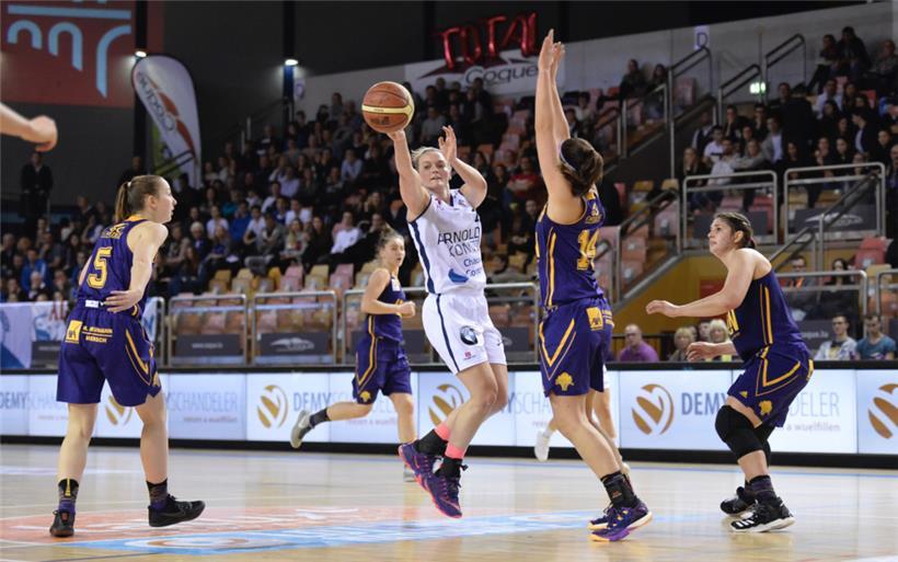 2017, damals noch im Trikot der AB Contern, verlor Bridget Yoerger im Halbfinale gegen Steinsel
