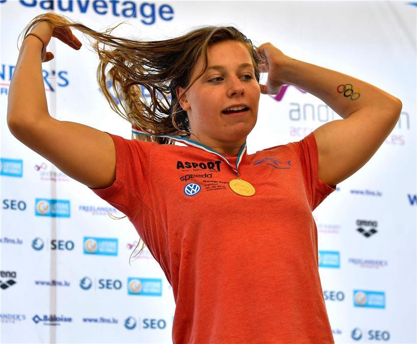20180708 NATATION : CHAMPIONNAT EN NAGE DE LA FLNS Julie Meynen ( Lux ) Photo Marcel Nickels
