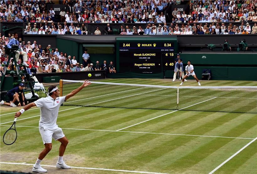 2019 standen sich im Finale von Wimbledon Roger Federer und Novak Djokovic gegenüber
