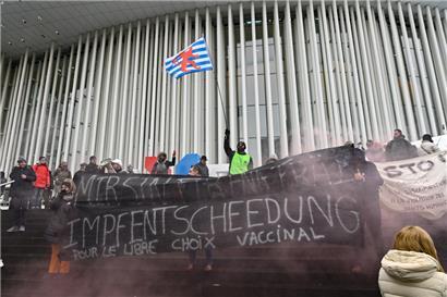20220129, Luxembourg, Glacis/Philharmonie, Manifestation anti-mesures COVID-19, Foto: Editpress/Julien Garroy
