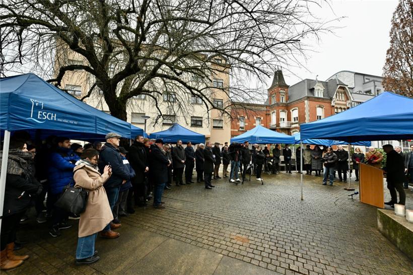 20230127 Esch , rue du Canal , journée de commémoration Holocauste 2023 , Foto: ...