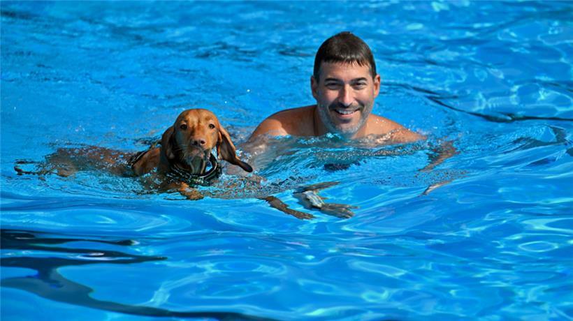 20230903 Dudelange , piscine , baignade pour chiens , Hundebaden , Foto: Editpre...