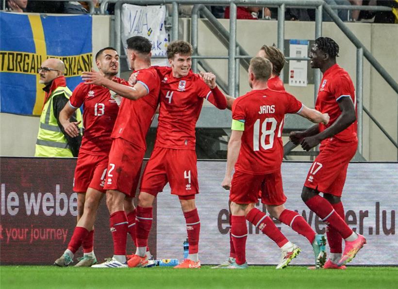 23. Minute: Luxemburg bejubelt das 1:0
