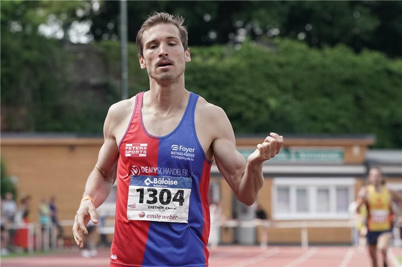 26.06.2021, Leichtathletik Championnats nationaux du Luxembourg, Luxemburg, Stade Emile Mayrisch vl: Charel Grethen Foto: Gerry Schmit
