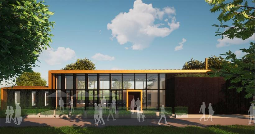 96 Gäste sollen im Inneren der Brasserie Platz haben, die sich aktuell noch im Bau befindet
