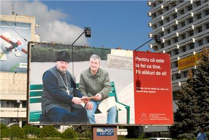 AIDS-Kampagne in der moldawischen Hauptstadt Chisinau

