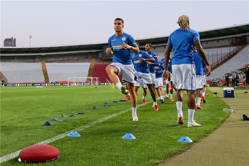 Abschlusstraining der Luxemburger im legendären „Marakana“ von Belgrad
