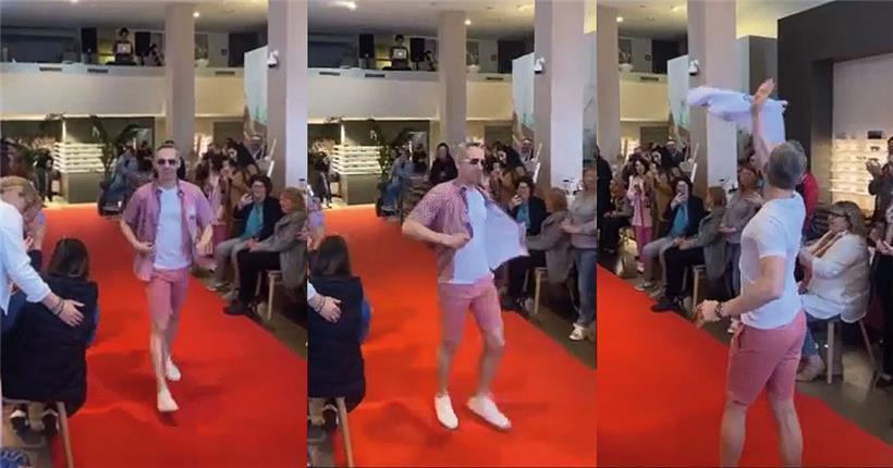 Achtung, nichts für schwache Nerven: Gleich wirft der Bürgermeister sein Hemd in die Menge
