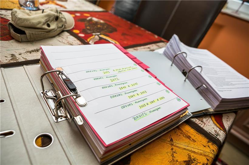 Akribische Sammlung: Romain Borrelbachs Beschwerden und Nachforschungen füllen mehrere Ordner
