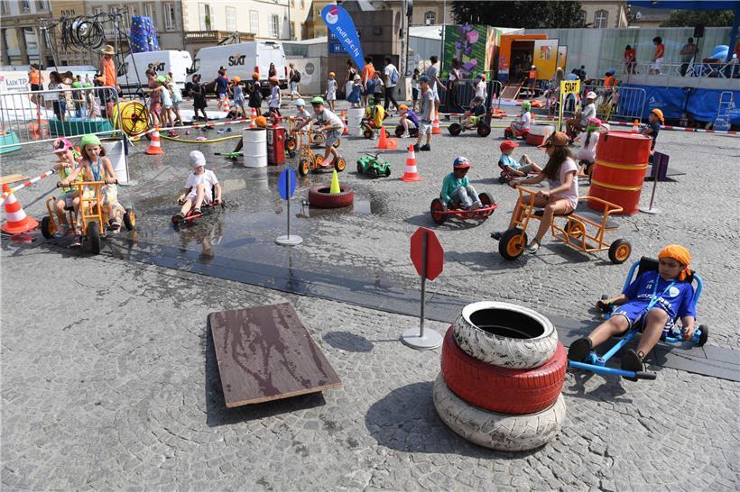 Aktivität der Aktion Bambësch voriges Jahr auf der place Guillaume
