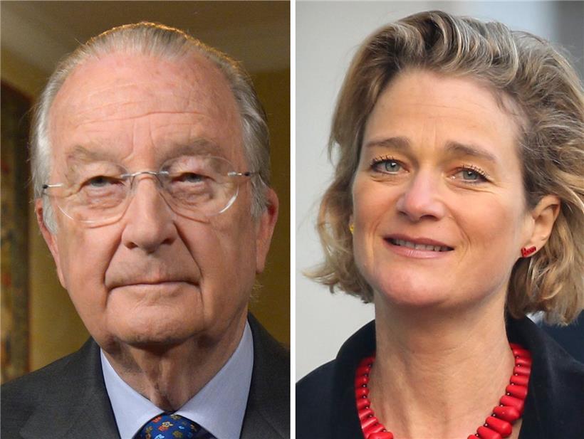 Albert II., damals König von Belgien und die belgische Künstlerin Delphine Boel. Nach jahrelangem Rechtsstreit hat der frühere belgische König Albert II. eingeräumt, der Vater der Künstlerin Delphine Boël zu sein.
