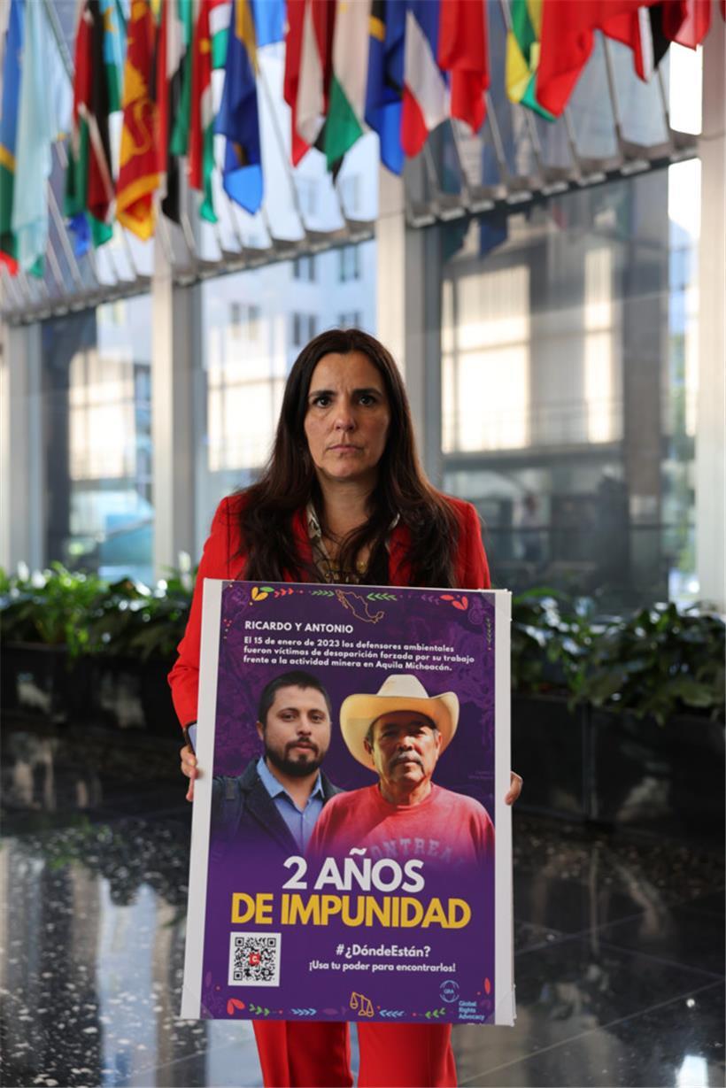 Alejandra Gonza, die Rechtsanwältin der Angehörigen von den beiden Verschwundenen Ricardo Lagunes und António Díaz
