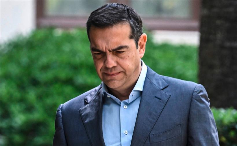 Alexis Tsipras, le 23 mai, à la sortie d’une entrevue post-électorale avec le président grec
