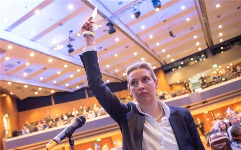 Alice Weidel will sich gemeinsam mit dem Parteivorsitzenden Chrupalla als Spitzenteam bewerben
