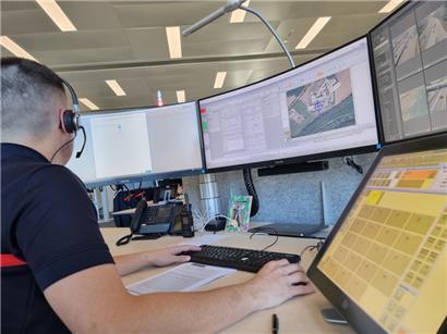 Alles im Blick: die Notrufzentrale des 112 in Gasperich

