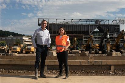 Alter und neue CEO: Éric Lux und Sandra Huber
