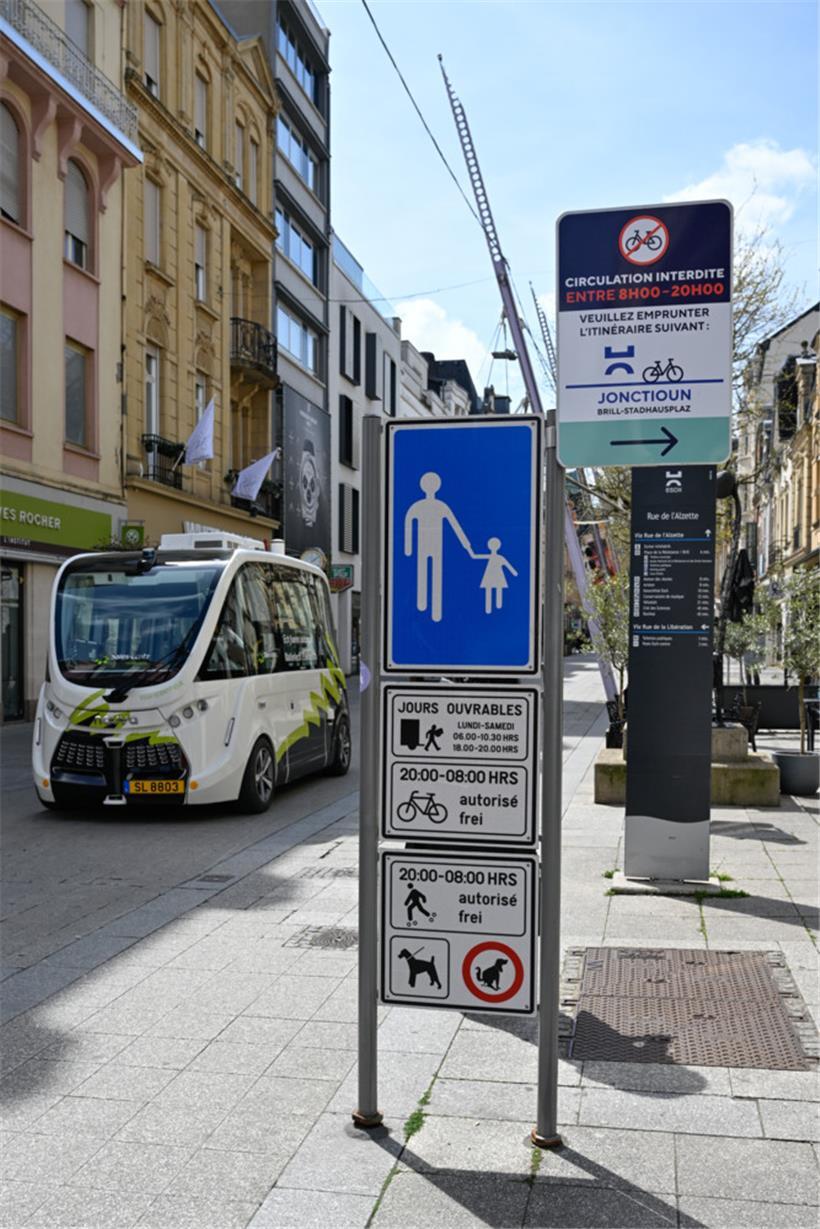 Alzettestraße: Keine Roller oder Räder von 8 bis 20 Uhr, dafür aber ein autonomer Bus
