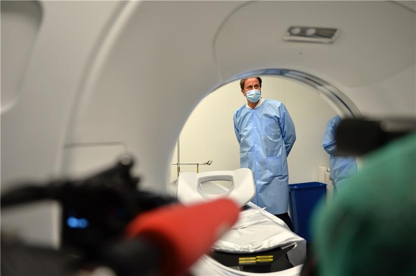 Am 1.Mai hat Premierminister Xavier Bettel das Centre Hospitalier Emile Mayrisch in Esch/Alzette besucht
