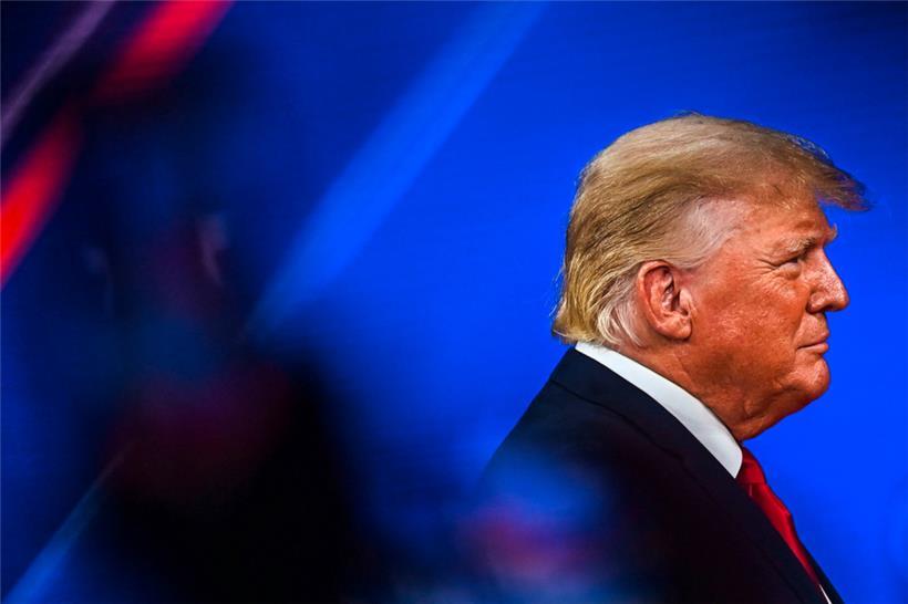 Am 26. Februar 2022 hat der frühere US-Präsident Donald Trump auf der Conservative Political Action Conference 2022 gesprochen
