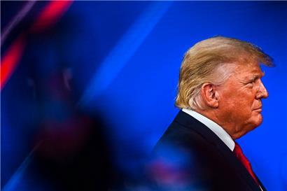 Am 26. Februar 2022 hat der frühere US-Präsident Donald Trump auf der Conservative Political Action Conference 2022 gesprochen
