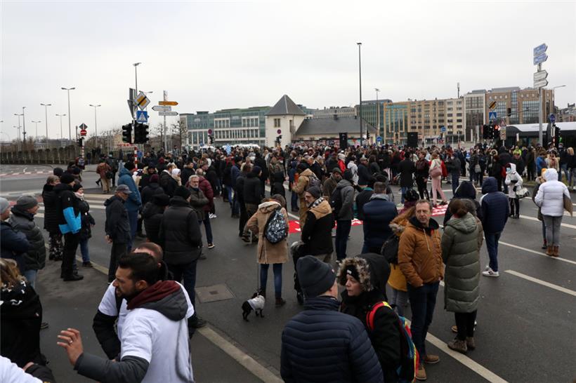 Am Glacis haben sich am vergangenen Samstag ungefähr 250 Demonstranten eingefunde.
