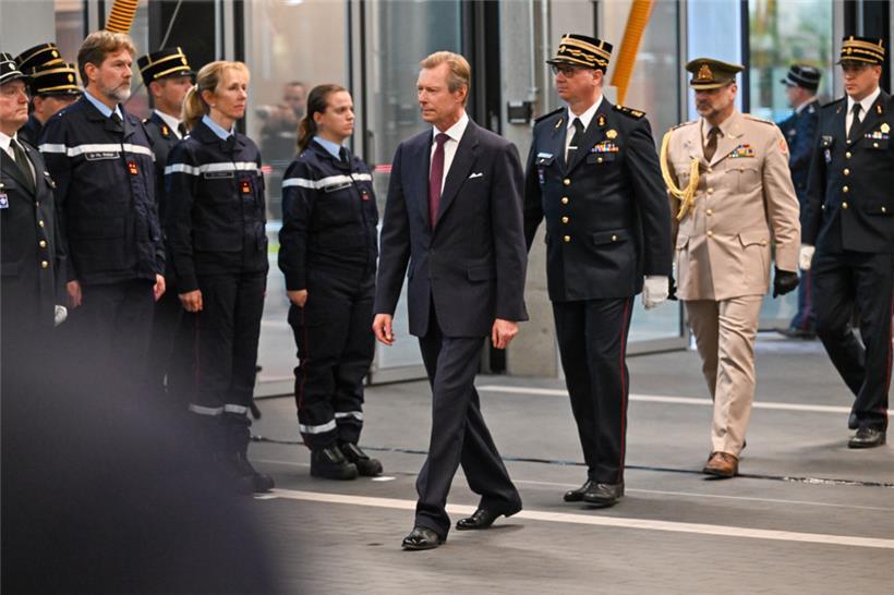 Am Mittwochnachmittag besuchte Großherzog Henri das nationale Zentrum der Feuerw...