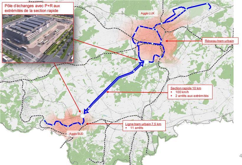 Am Monkeler (weißer Punkt unten) entsteht ein großes P&R-Parkhaus