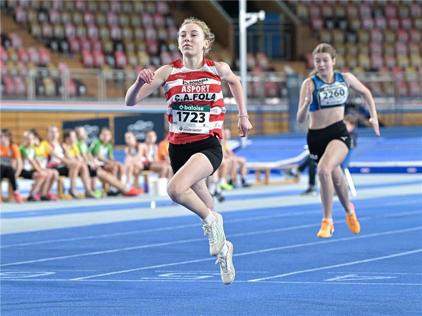 Sprinter startet am Sonntag bei Wettkampf auf der Laufbahn im Fokus des Sprint-Events