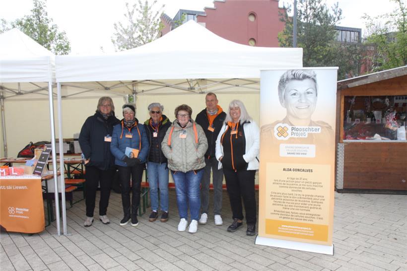 Am Stand des „Plooschter-Projet“