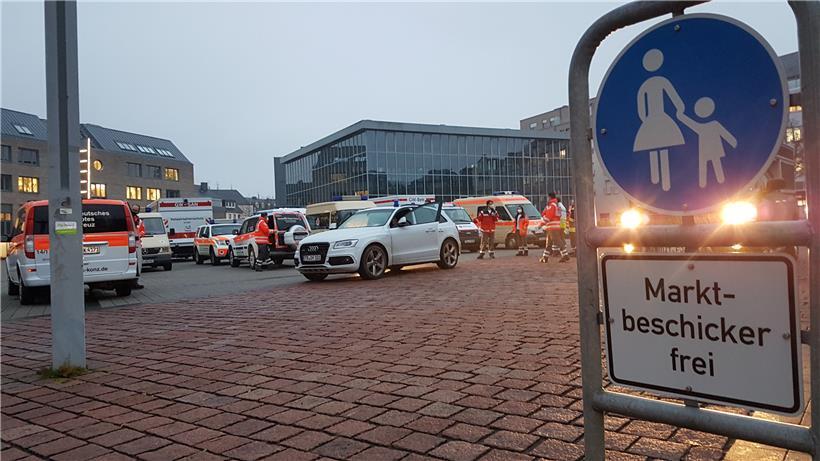 Ambulanzen am Dienstag auf dem Trierer Viehmarkt
