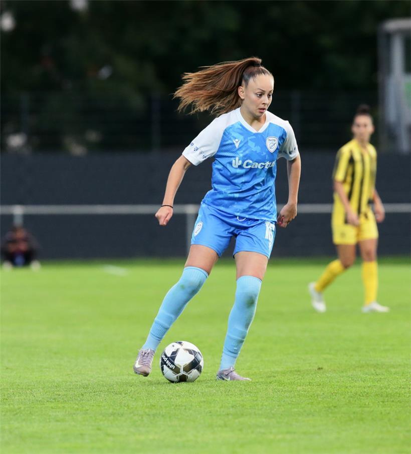 Amina Boissou musste im Spiel gegen Ferencváros als Torhüterin aushelfen
