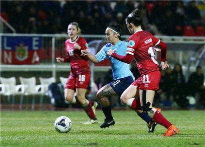 Amy Thompson schoss am Dienstag ihr 30. Länderspieltor
