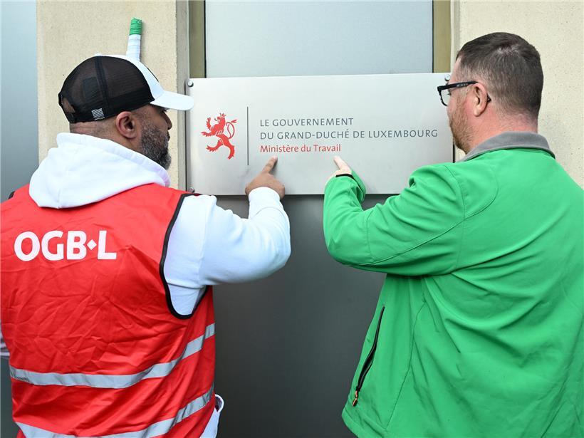 Gewerkschaftsunion überrascht Arbeitsminister mit Protestaktion