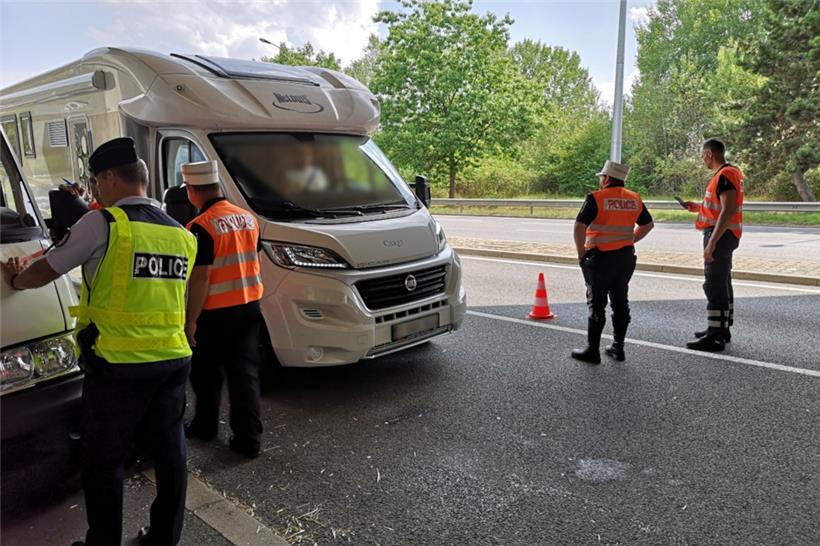 An der Kontrolle beteiligten sich auch Polizisten aus Frankreich und Belgien
