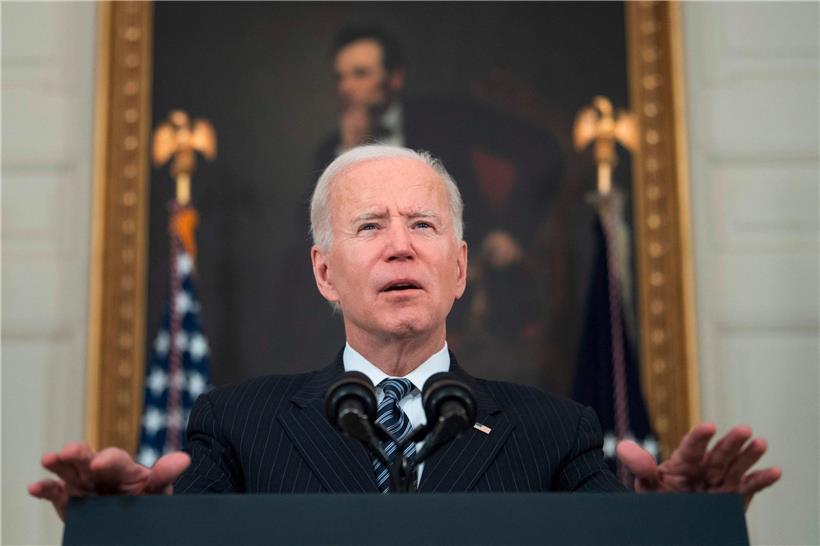 An diesem Donnerstag ist der US-Demokrat Joe Biden 100 Tage im Amt
