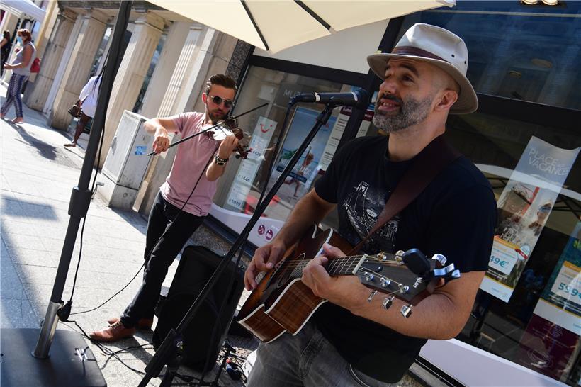 An verschiedenen Orten im Zentrum haben Musiker am Samstag für die richtige Stimmung gesorgt
