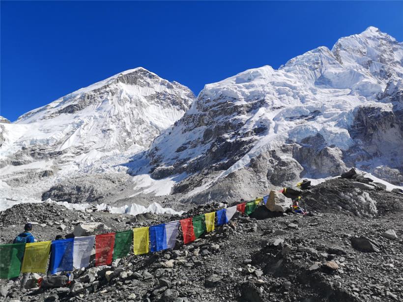 Anders als im Frühling, war das Base Camp in November fast menschenleer
