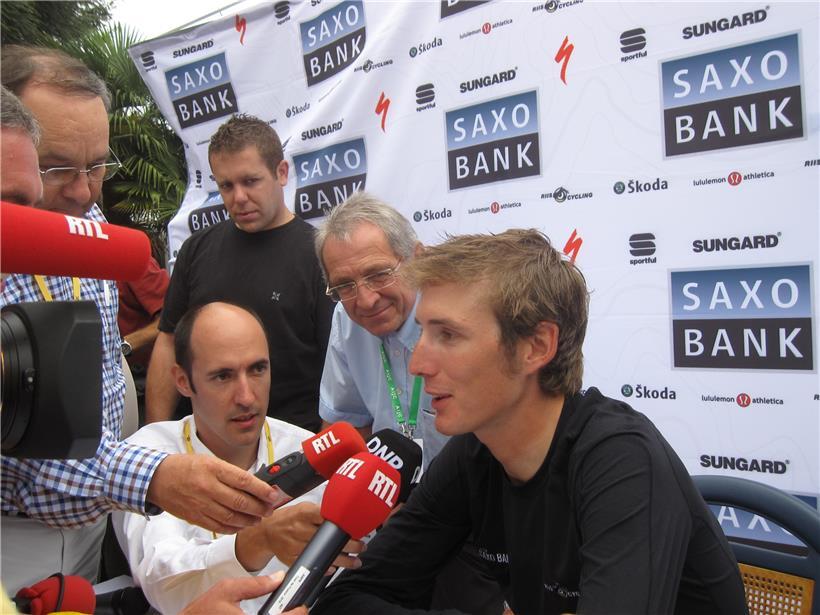 Andy bei der Pressekonferenz in Pau
