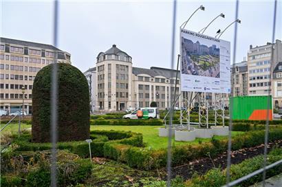 Anfang Februar wurde dort noch gearbeitet, rund einen Monat später eröffnet das Parkhaus „Martyrs“ wieder

