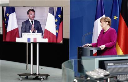 Angela Merkel und Emmanuel Macron legten am Montag überraschenderweise einen eigenen Wiederaufbauplan in Höhe von 500 Milliarden Euro vor
