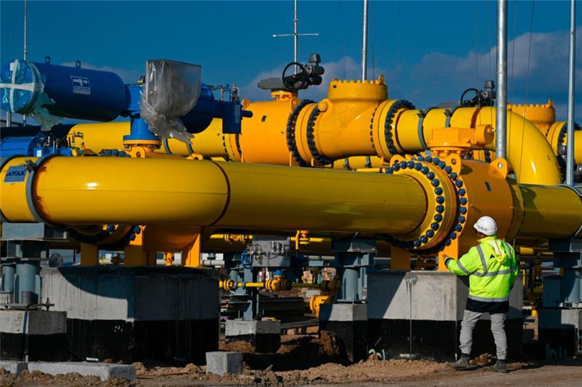 Anlage der IGB-Pipeline zwischen Bulgarien und Griechenland in der bulgarischen Ortschaft Malko Kadievo
