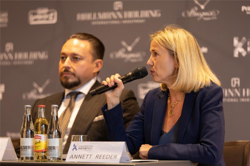 Annett Reeder bei der Preisverleihung des Europäischen Kulturpreises im Jahr 2022
