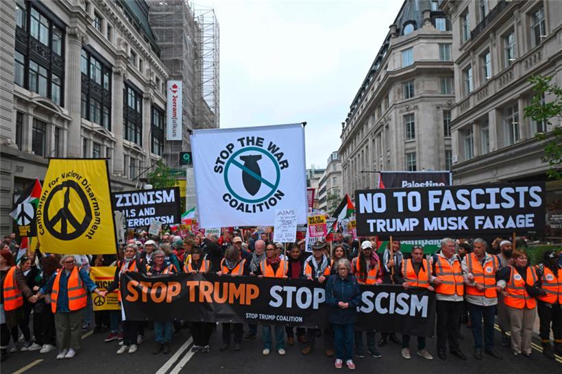 Anti-Trump-Demonstration am Mittwoch im Zentrum von London
