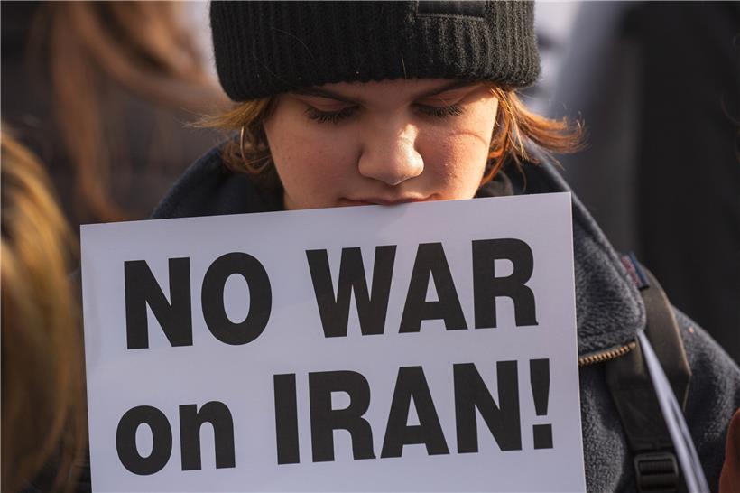 Antikriegsdemonstrant in Seattle.
