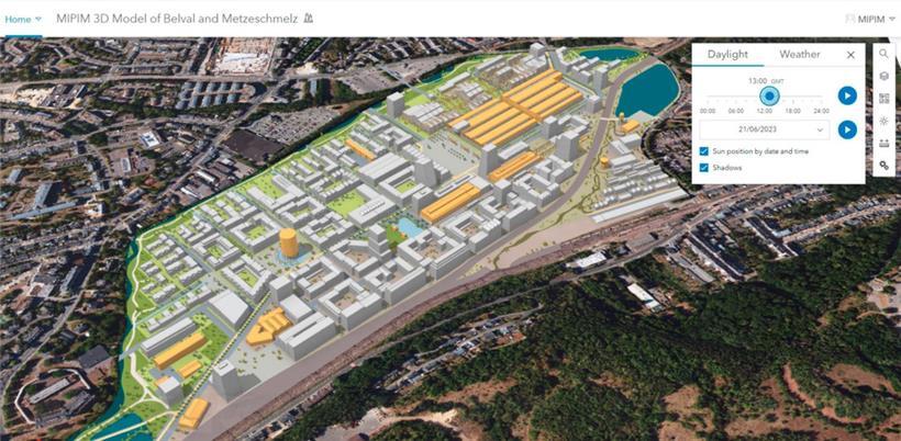 Arbeitswerkzeug: Das neue 3D-Modell kann u.a. die Sonneneinstrahlung und somit den Schattenraum simulieren
